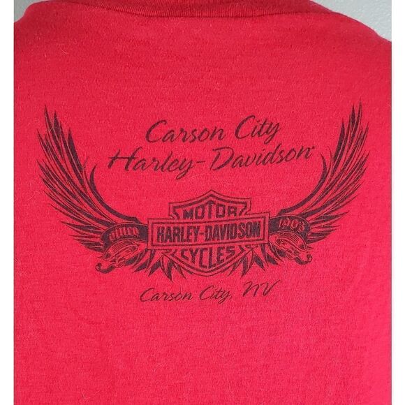 Harley-Davidson Poppy Red & Black T-Shirt - Picture 7 of 7